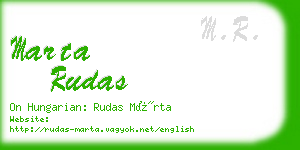 marta rudas business card